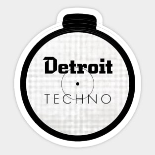 Detroit Techno - White Label Sticker